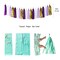 30 Pieces Purple Gold Valentines-Day Graduation Decorations - Kits Lavender White Paper Flowers,Banner Flags,Tassel Streamer Garland Engagement Girl Baby Bridal Shower Party Decoration Lasting Surprise